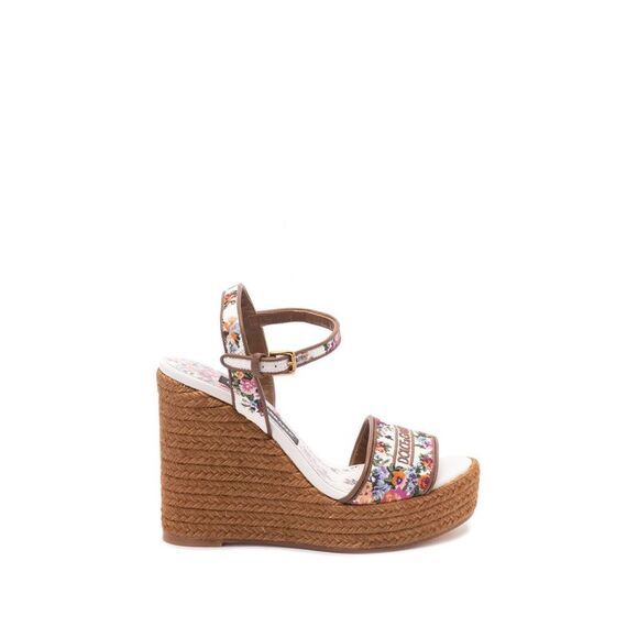 Dolce & Gabbana Women Wedge Sandals With Majolica Embroidery